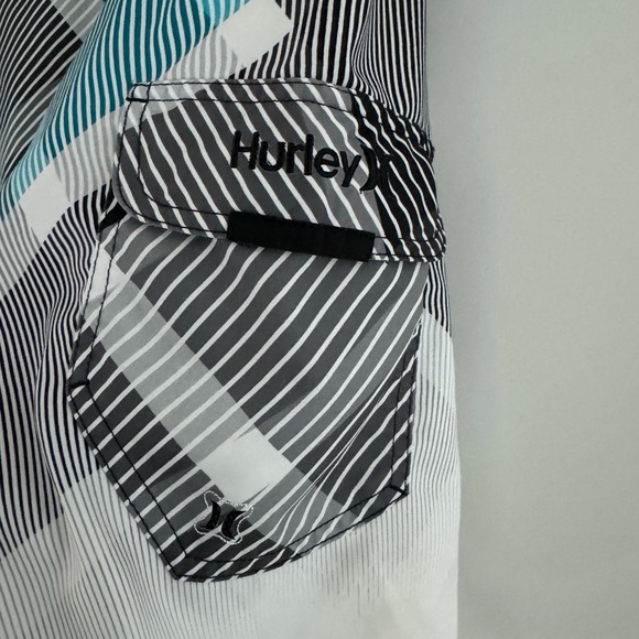 Hurley Blue & White Board Shorts - Picture 5 of 5